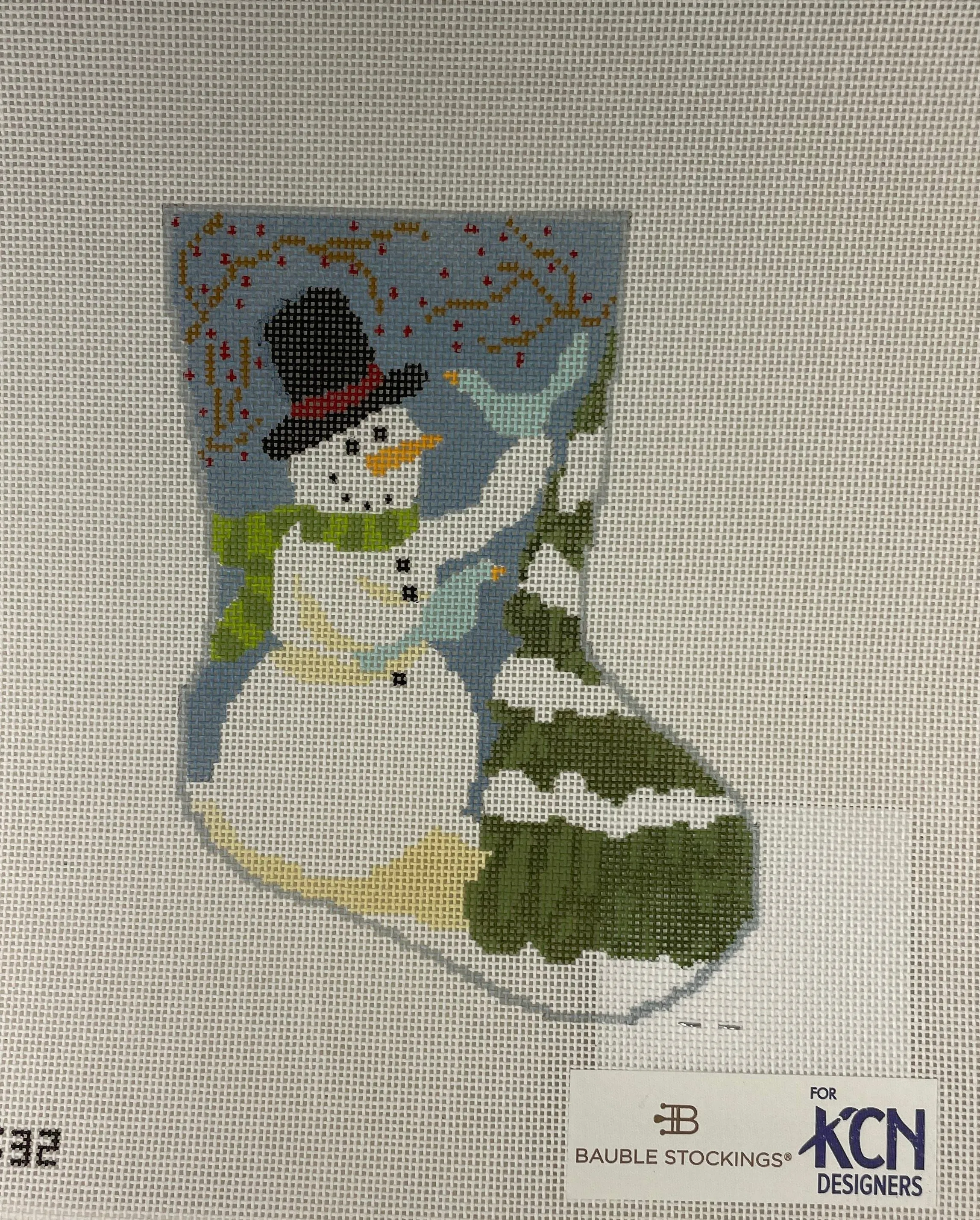 * Bauble Stockings BS32 Frosty Ornament Sized Stocking