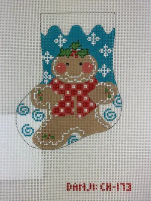 * Danji Designs CH173 Gingerbread Boy Mini Stocking