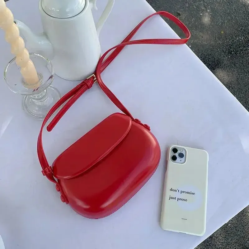 2024 Mini Flap Crossbody Bag: PU Leather, Simple Design