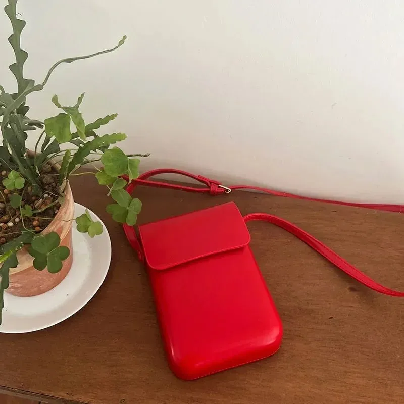 2024 Mini Flap Crossbody Bag: PU Leather, Simple Design