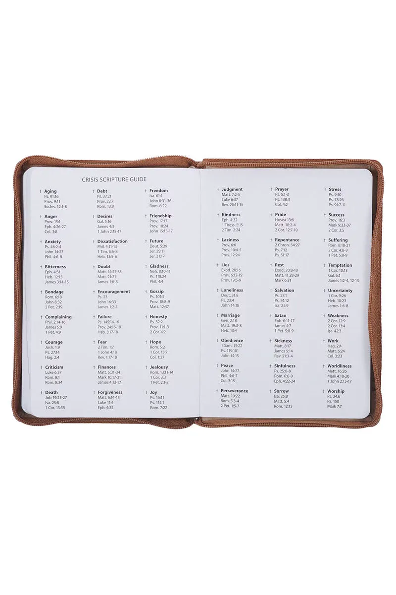 2025 All Things Are Possible Tuscan Tan LuxLeather Zippered Executive Planner