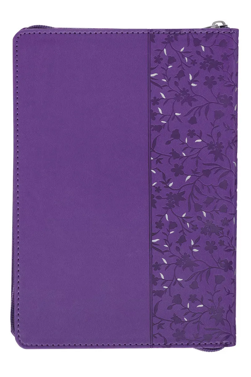 2025 Be Still and Know Purple LuxLeather Zippered Executive Planner