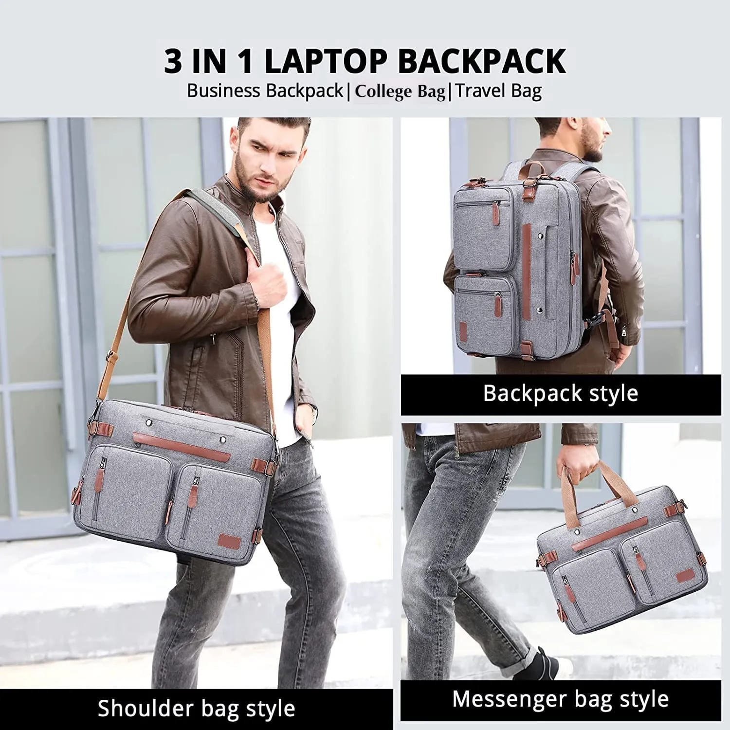 3-IN-1 LAPTOP BACKPACK