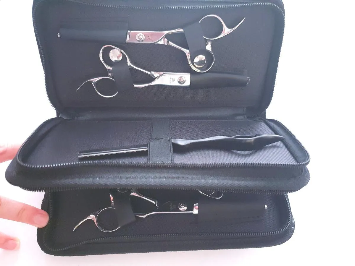 4pcs - Black Leather Scissors Pouch