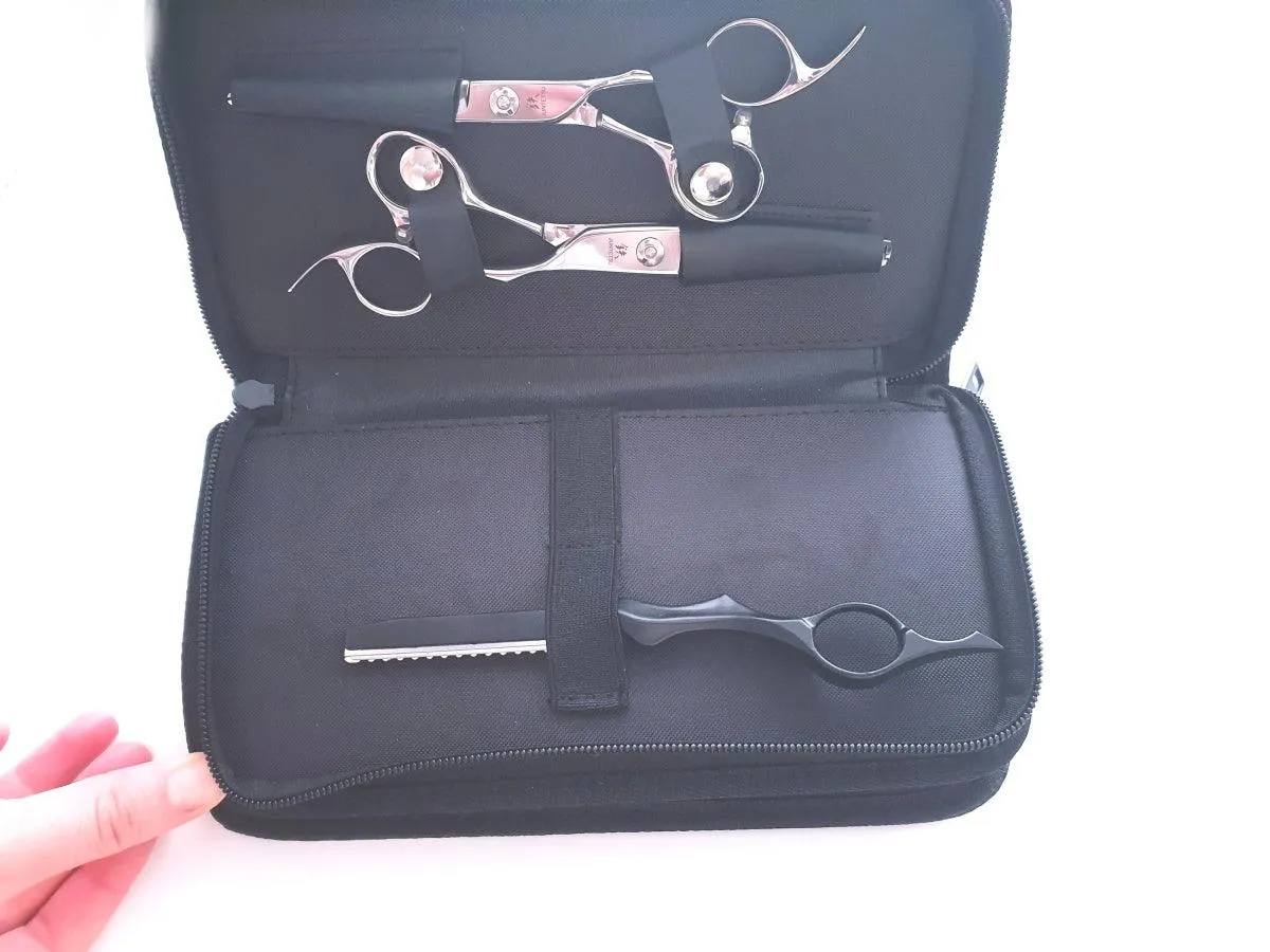 4pcs - Black Leather Scissors Pouch