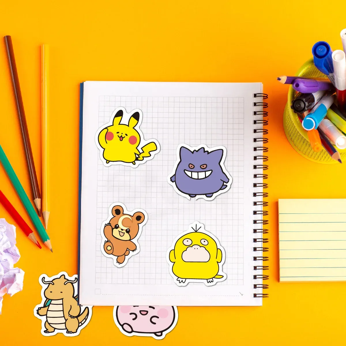 50/100PCS Cartoon Cute Anime Pokemon Graffiti Stickers for Laptop Motorcycle Stationery Waterproof Kids Toys Sticker Decoration