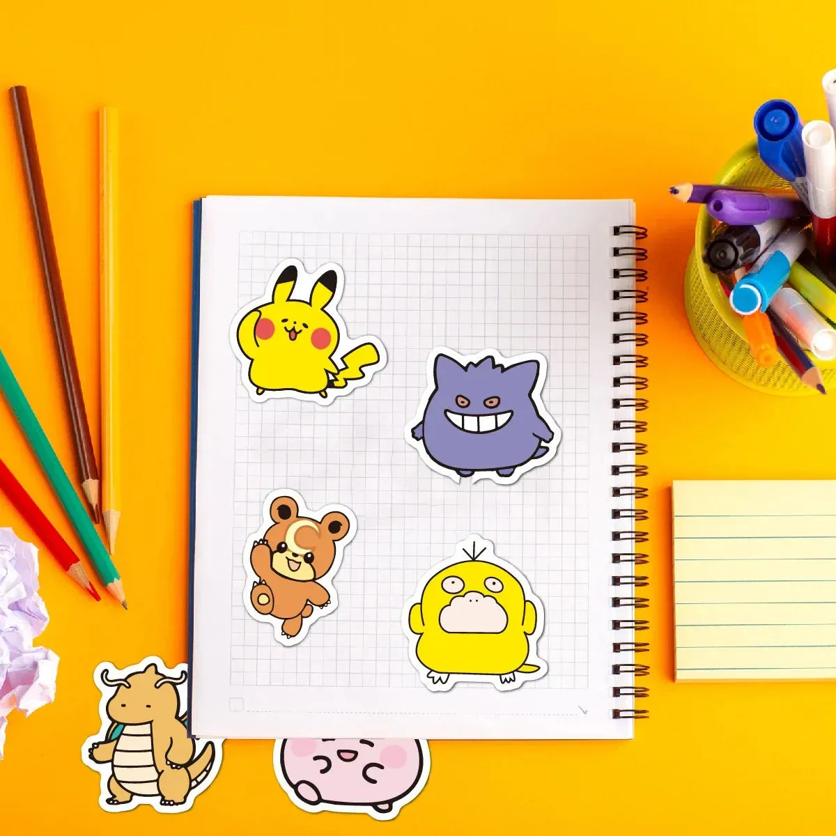 50/100PCS Cartoon Cute Anime Pokemon Graffiti Stickers for Laptop Motorcycle Stationery Waterproof Kids Toys Sticker Decoration