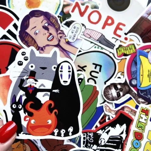 50pcs/pack Graffiti Skateboard Style Stickers for Laptop, Car, Suitcase