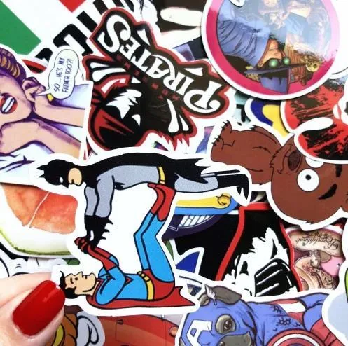 50pcs/pack Graffiti Skateboard Style Stickers for Laptop, Car, Suitcase