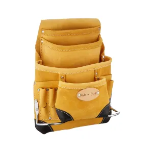 93923 - 10 Pocket Carpenter's Nail & Tool Pouch in Full Grain Leather | Style n Craft