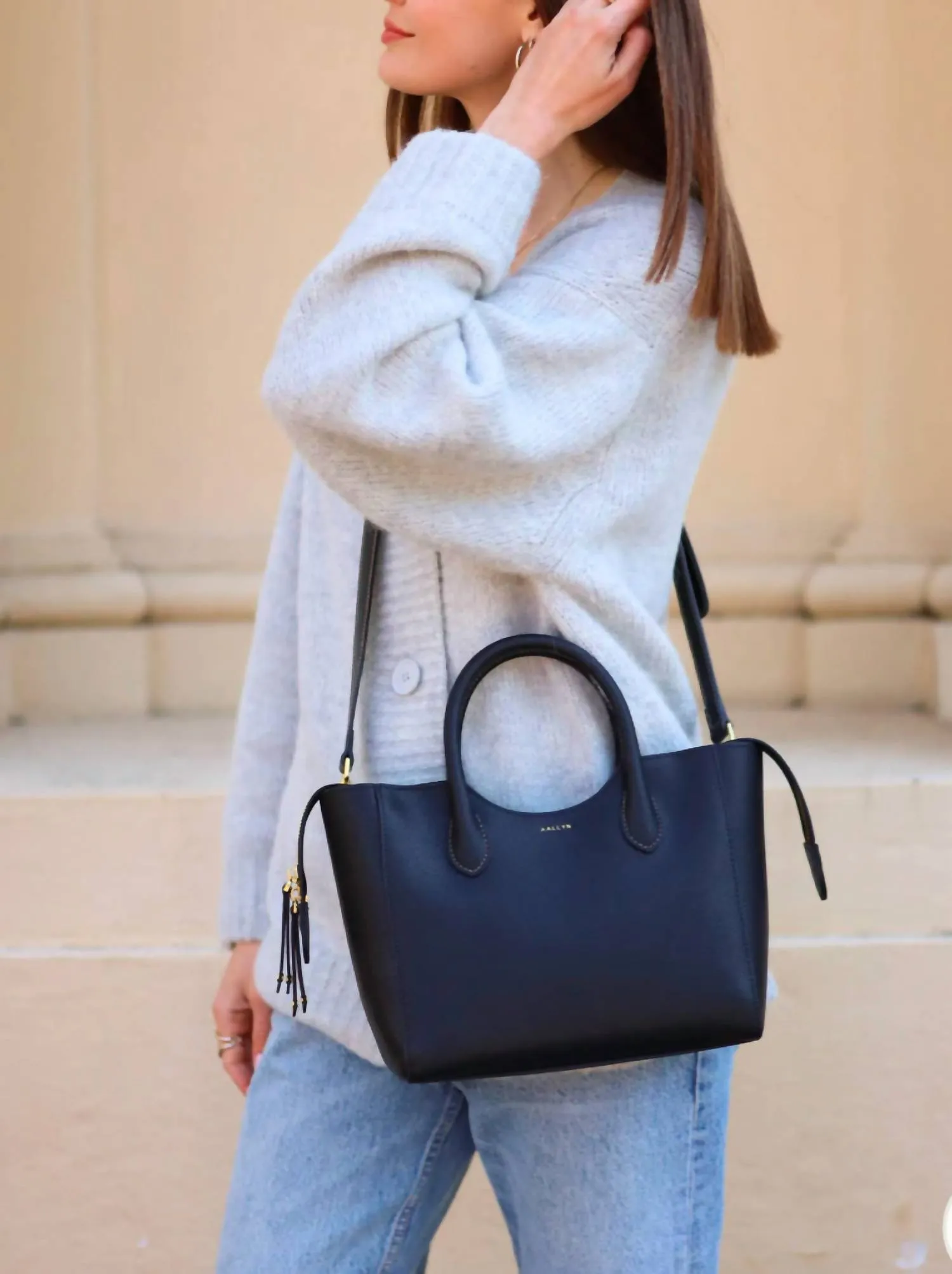 Aallyn - Leather Satchel Handbag