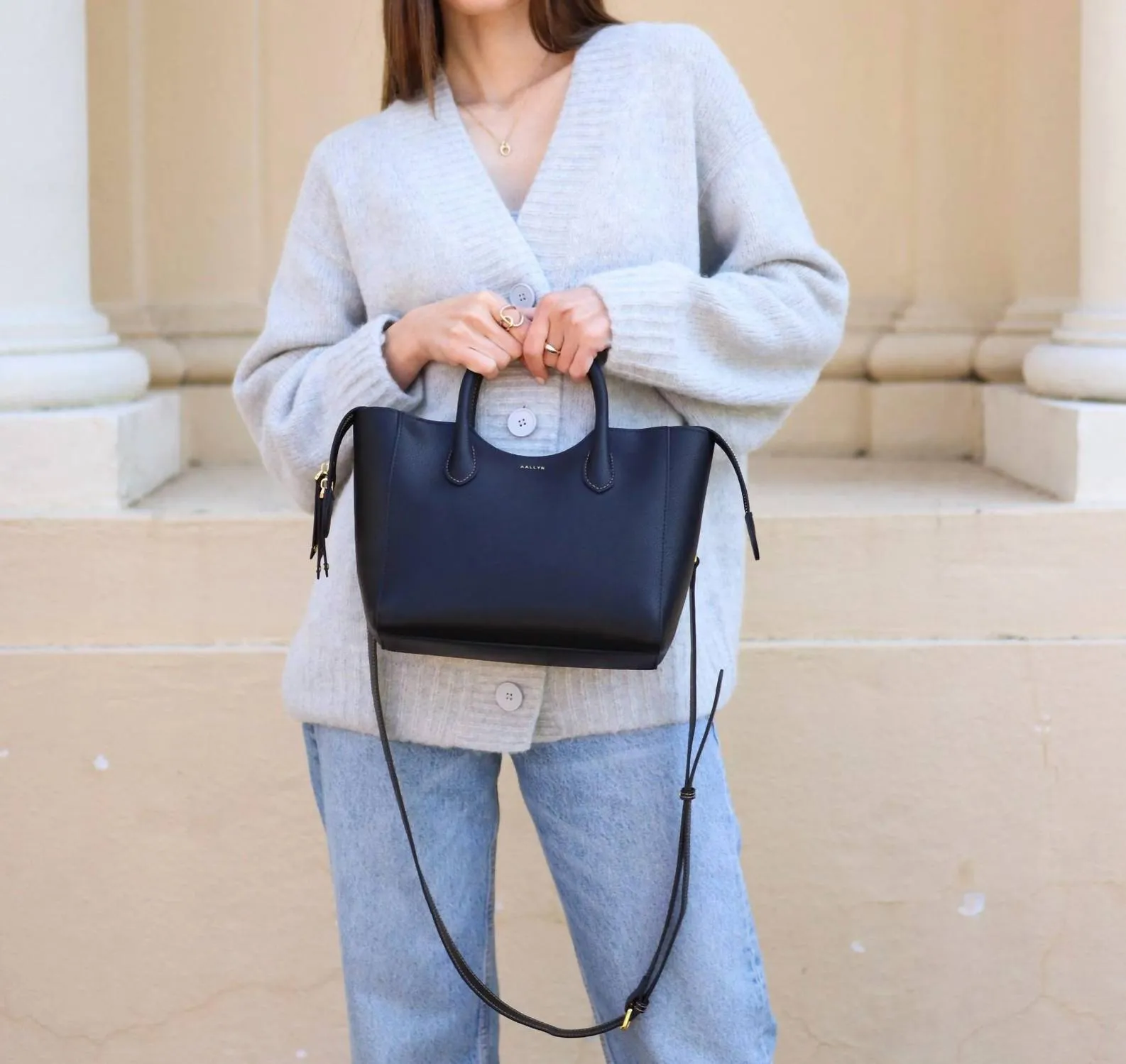 Aallyn - Leather Satchel Handbag