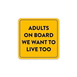 Adults On Board Car Sticker