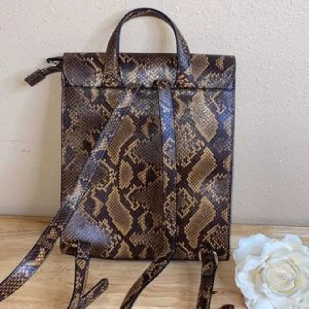 Alfani Circle Lock Backpack, Snakeskin