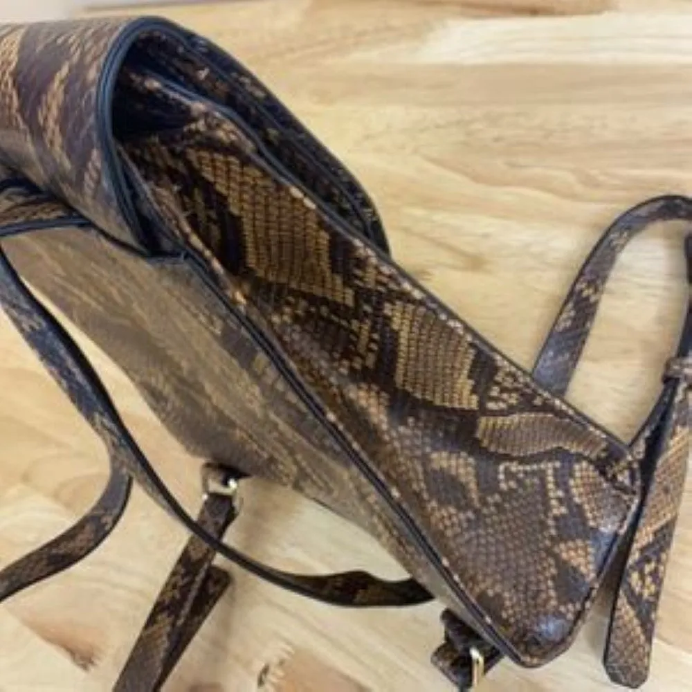 Alfani Circle Lock Backpack, Snakeskin