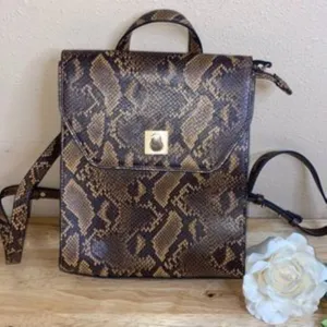 Alfani Circle Lock Backpack, Snakeskin