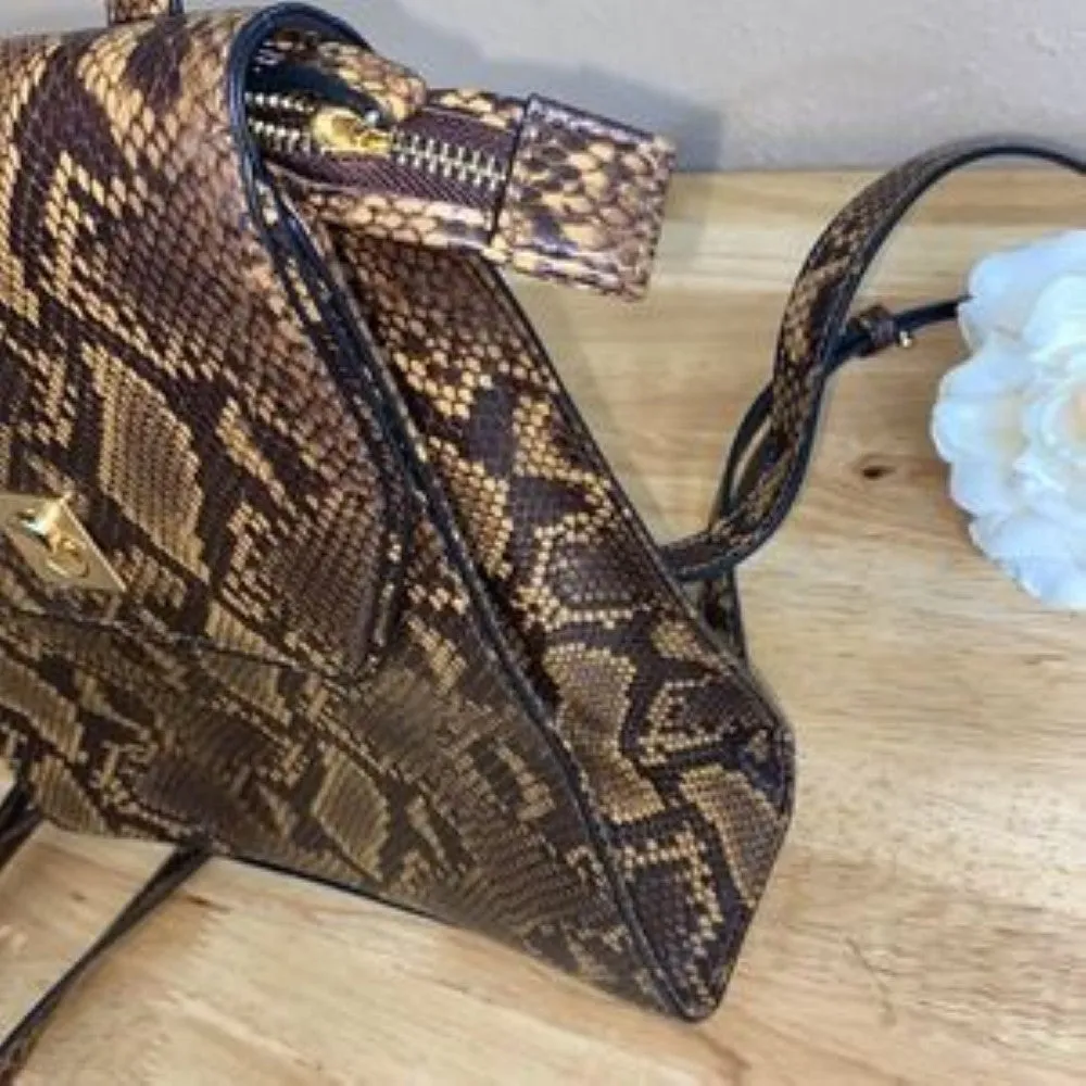 Alfani Circle Lock Backpack, Snakeskin