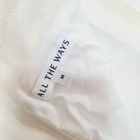 ALL THE WAYS Melinda Mini Skirt in White Medium