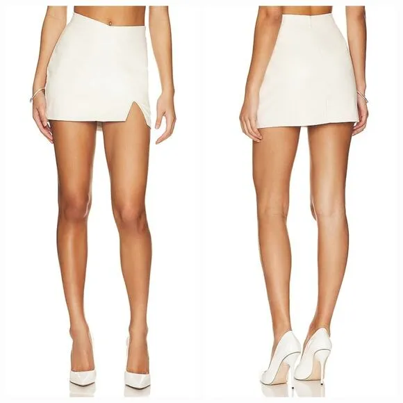 ALL THE WAYS Melinda Mini Skirt in White Medium