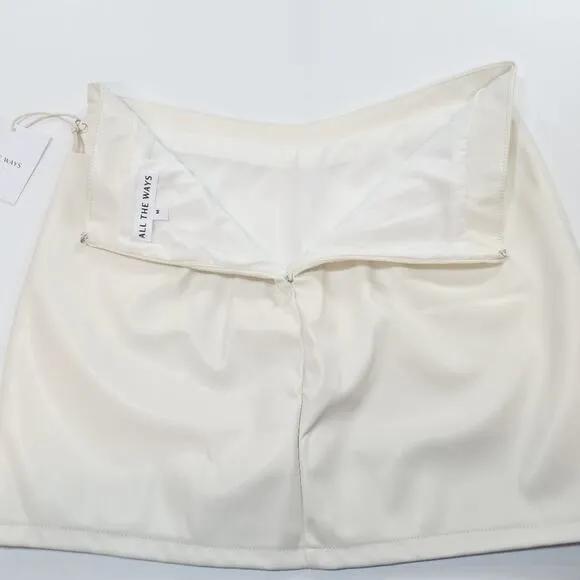 ALL THE WAYS Melinda Mini Skirt in White Medium