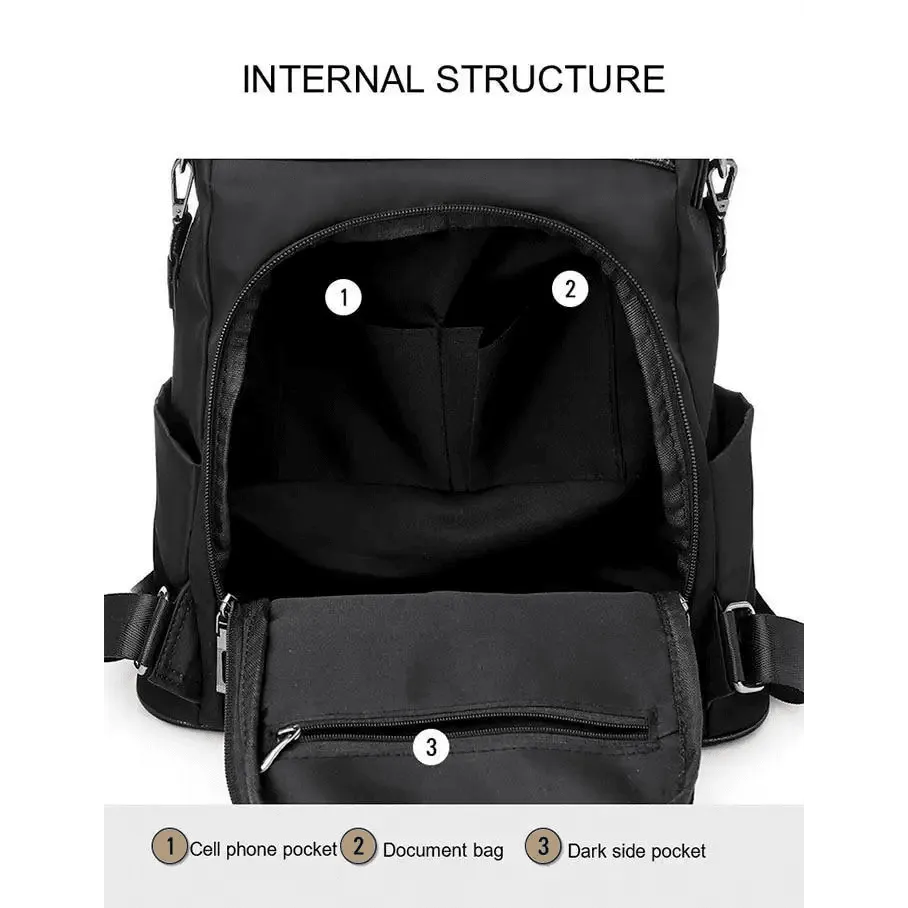 Amaznig Anti-theft Backpack In Waterproof Fabric Large Shoulder Bag With Large Capacity For Women And Men
