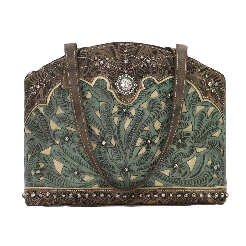 American West Handbag Annie's Secret Collection: Concealed Carry Leather Half Moon Tote