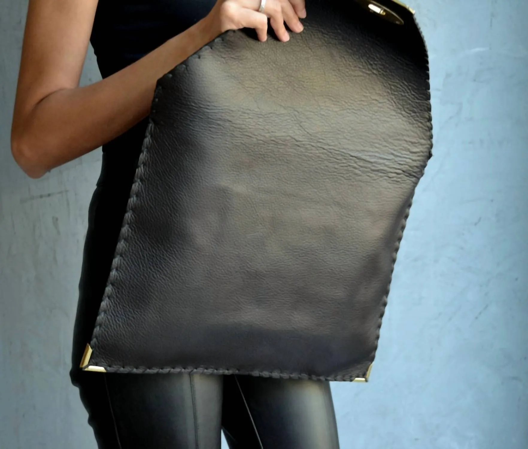 Ana Koutsi - Leather Envelope Clutch