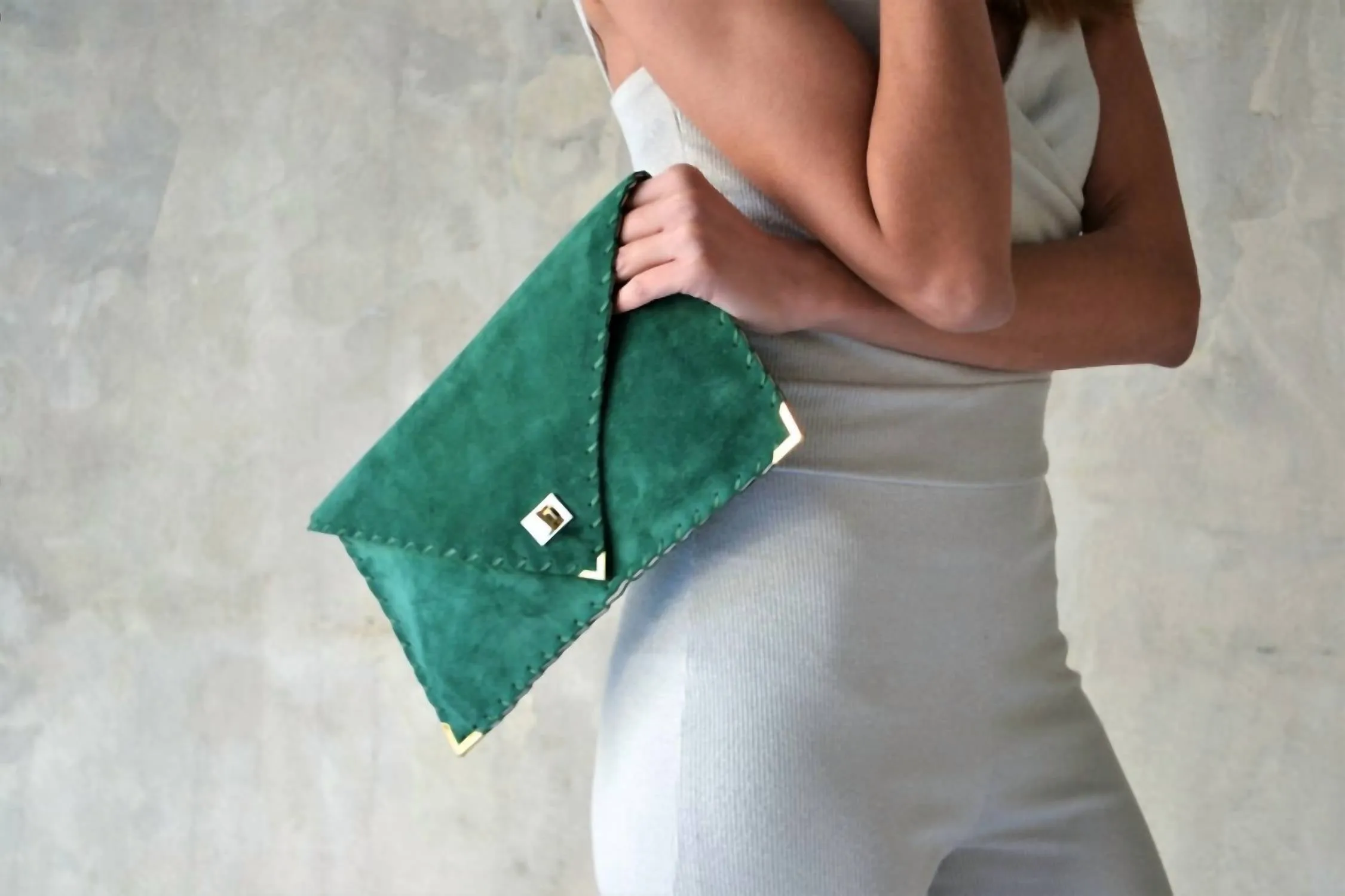 Ana Koutsi - Leather Envelope Clutch