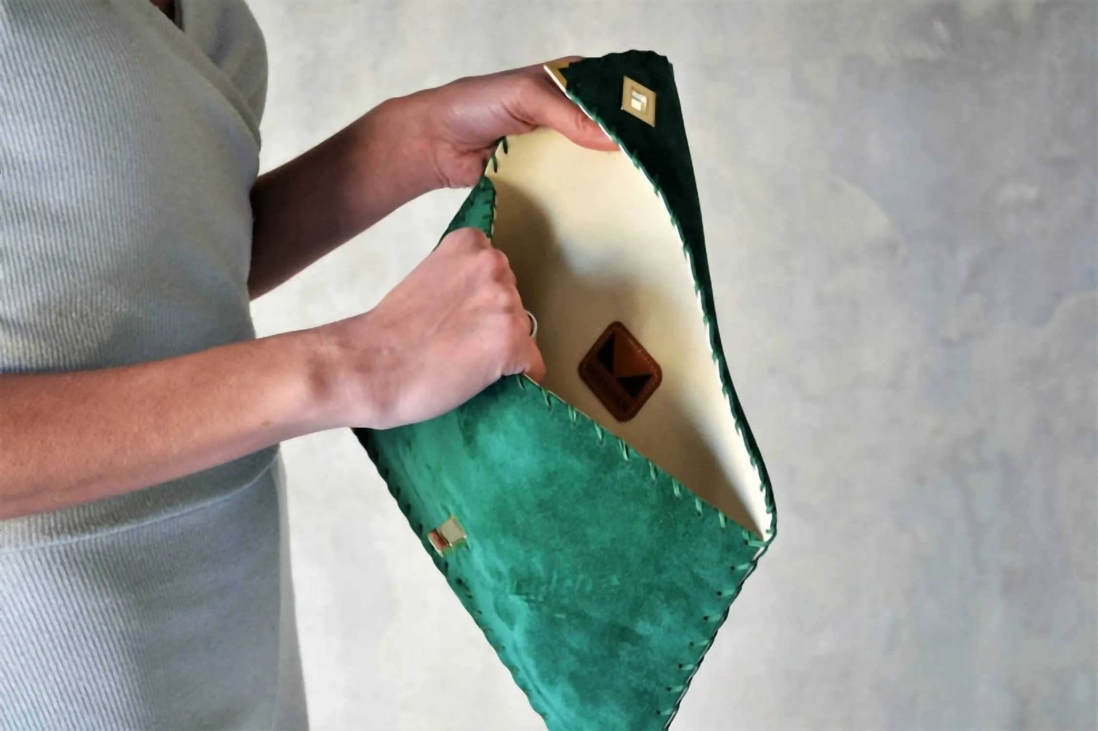 Ana Koutsi - Leather Envelope Clutch