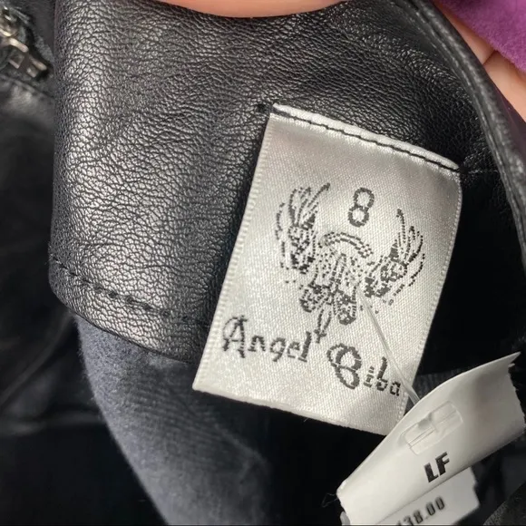 Angel Biba black faux leather buckle straps sexy
