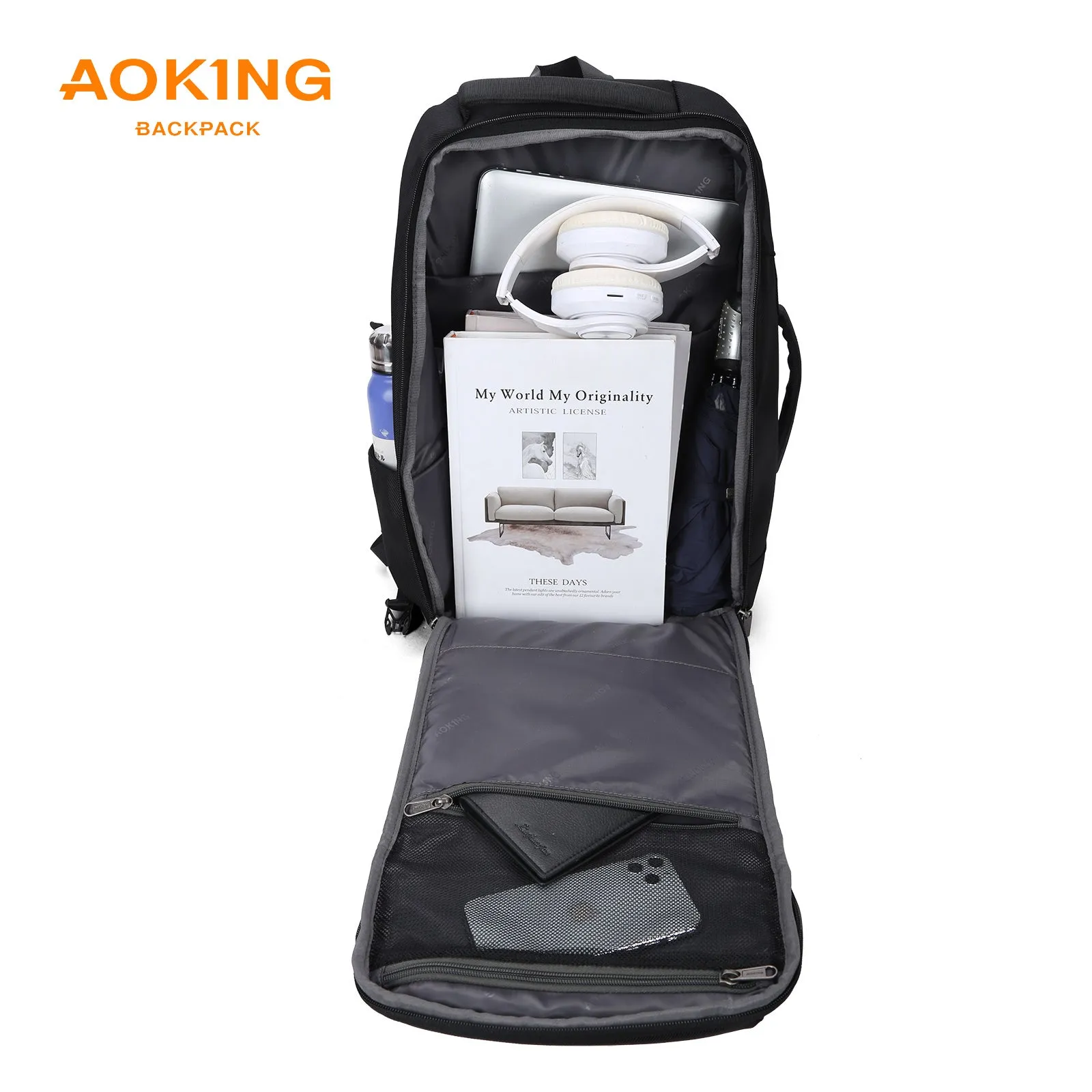 Aoking 15.6''Laptop Business Office Backpack SN3591