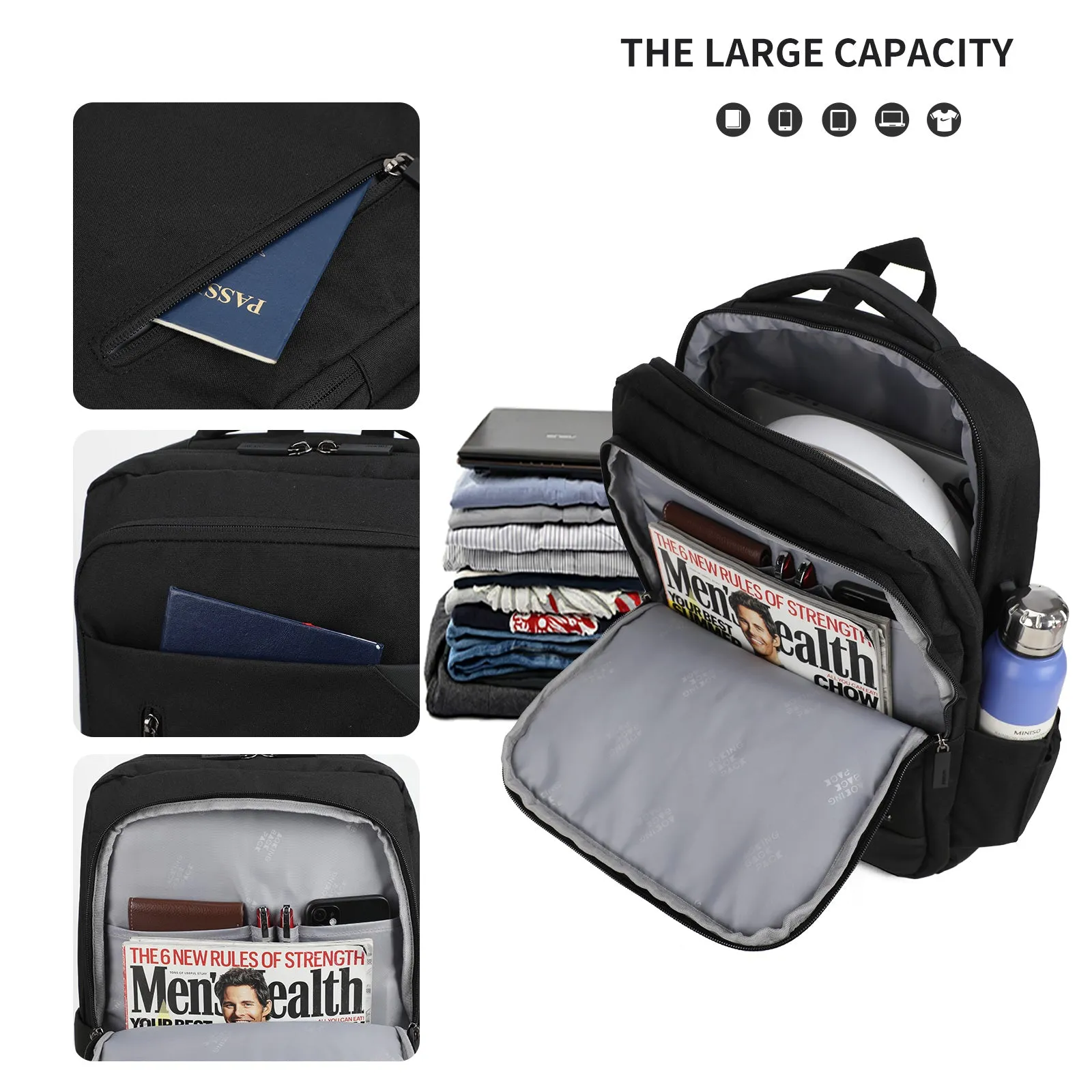 Aoking Fashion Backpack Laptop Business Backpack SN1133-5