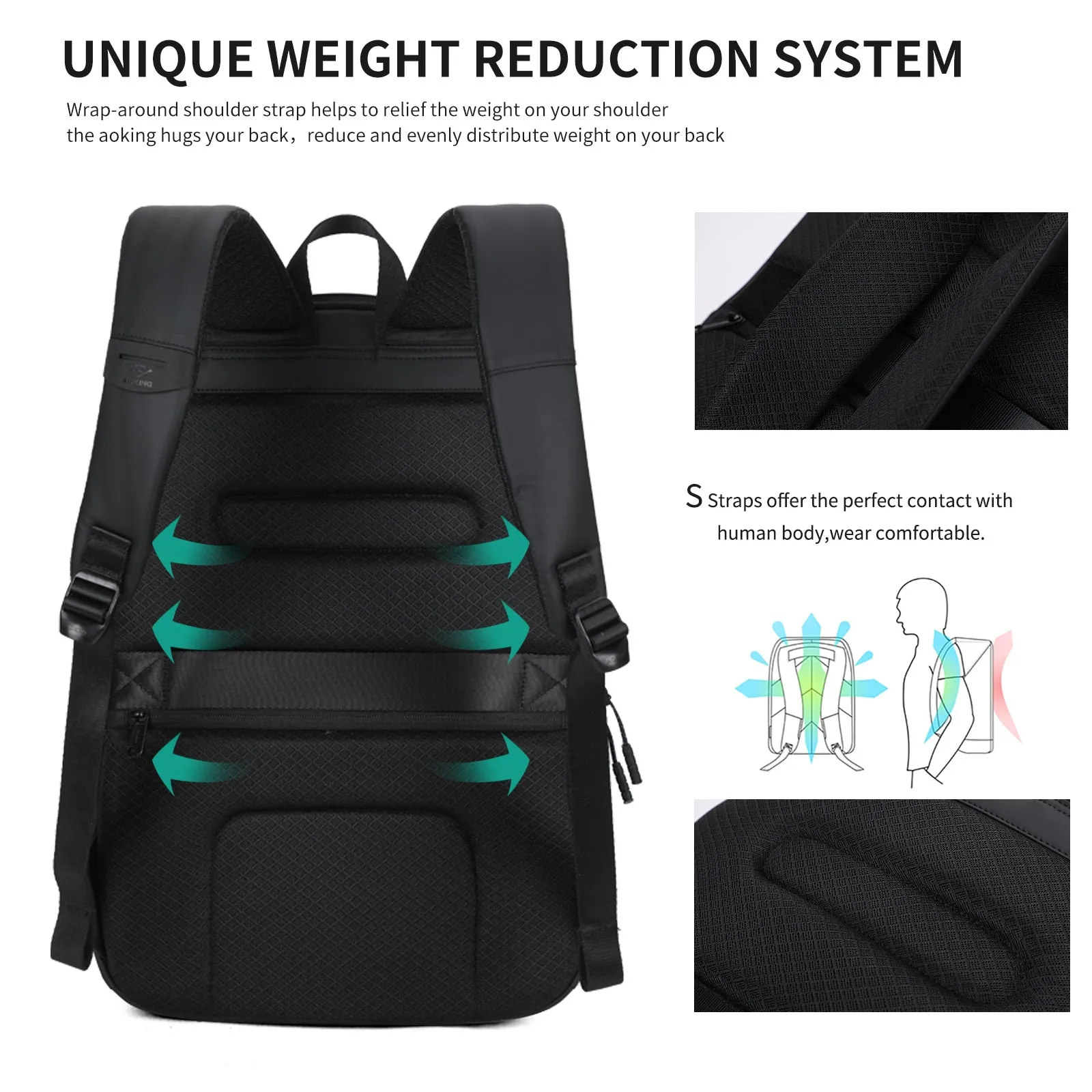 Aoking Fashion Backpack Laptop Business Backpack SN4003-5