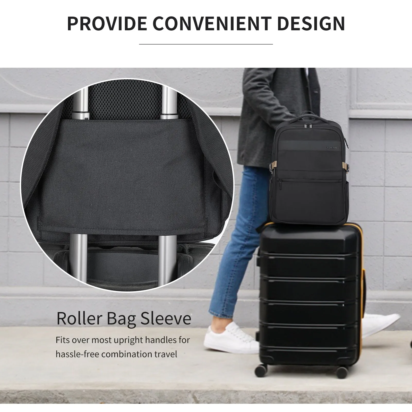 Aoking Fashion Backpack Laptop Business Backpack SN4041