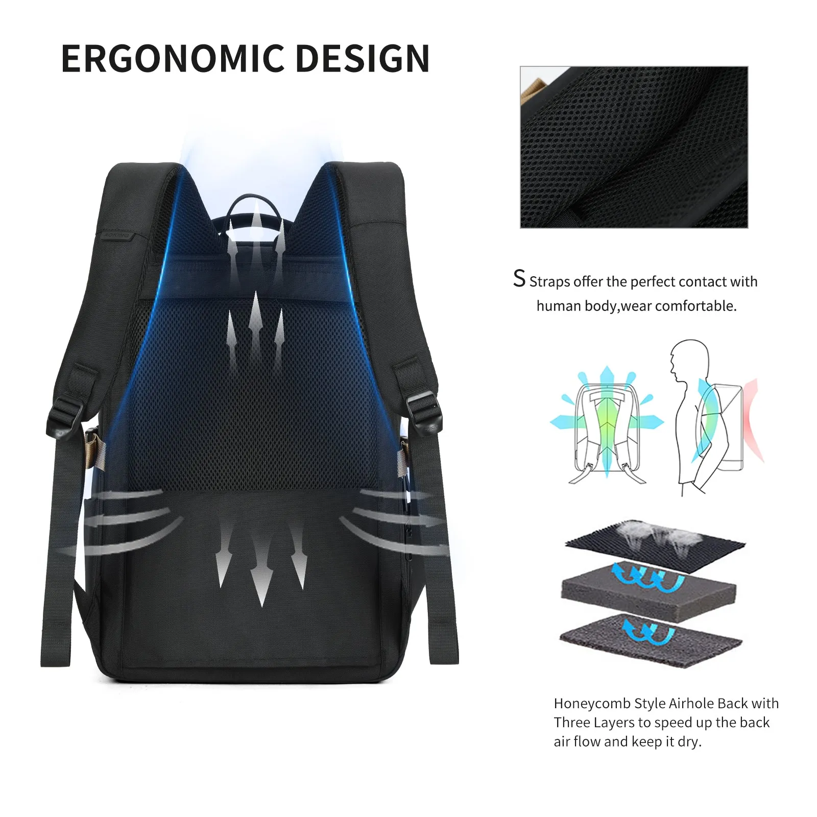 Aoking Fashion Backpack Laptop Business Backpack SN4041