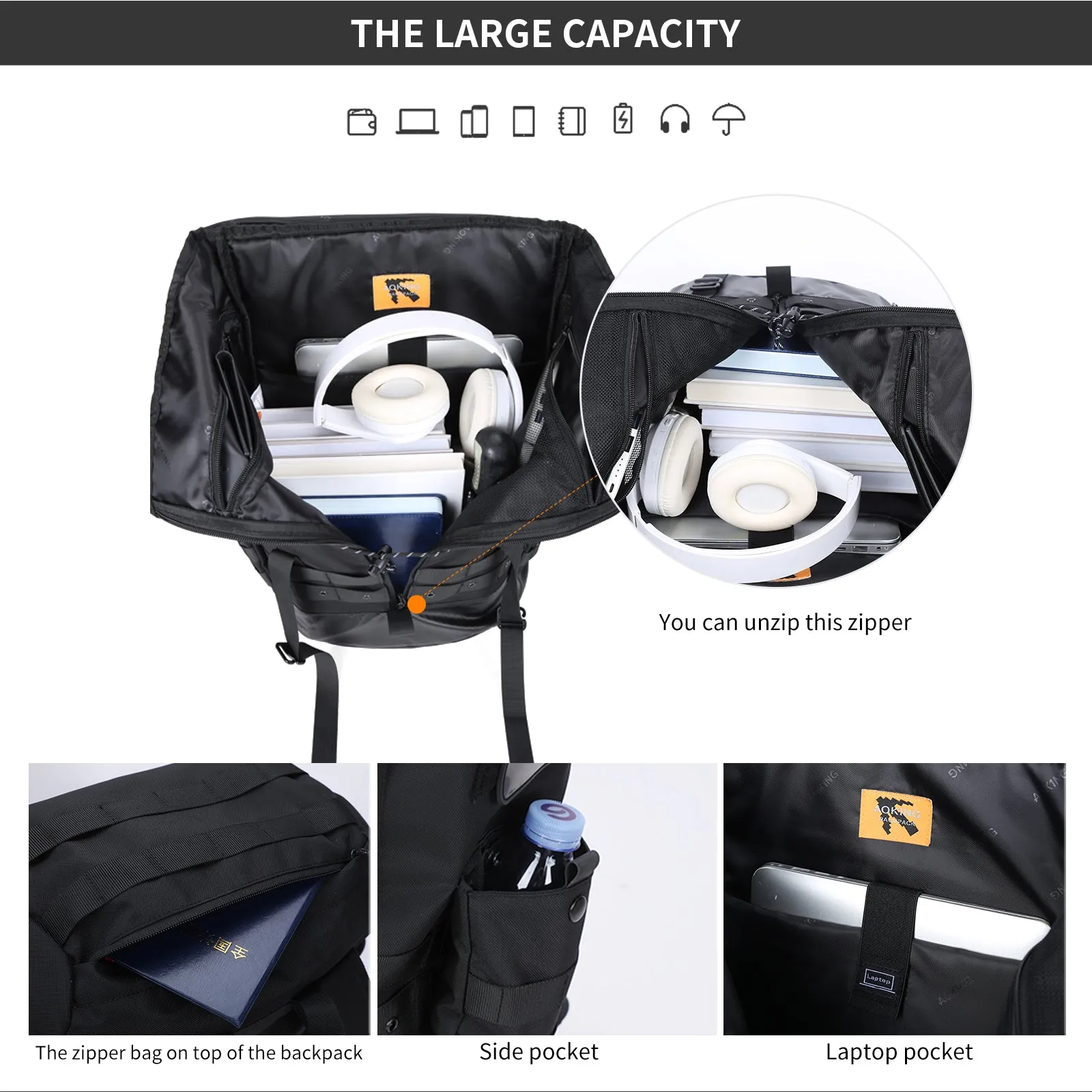 Aoking Large Capacity Fashion Casual Backpack XN3352