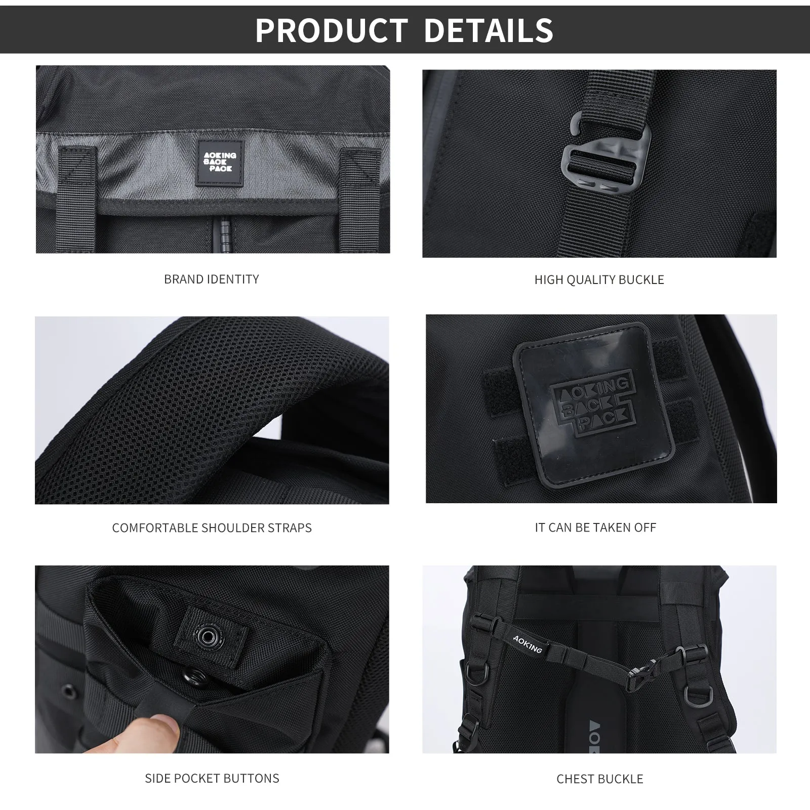 Aoking Large Capacity Fashion Casual Backpack XN3352