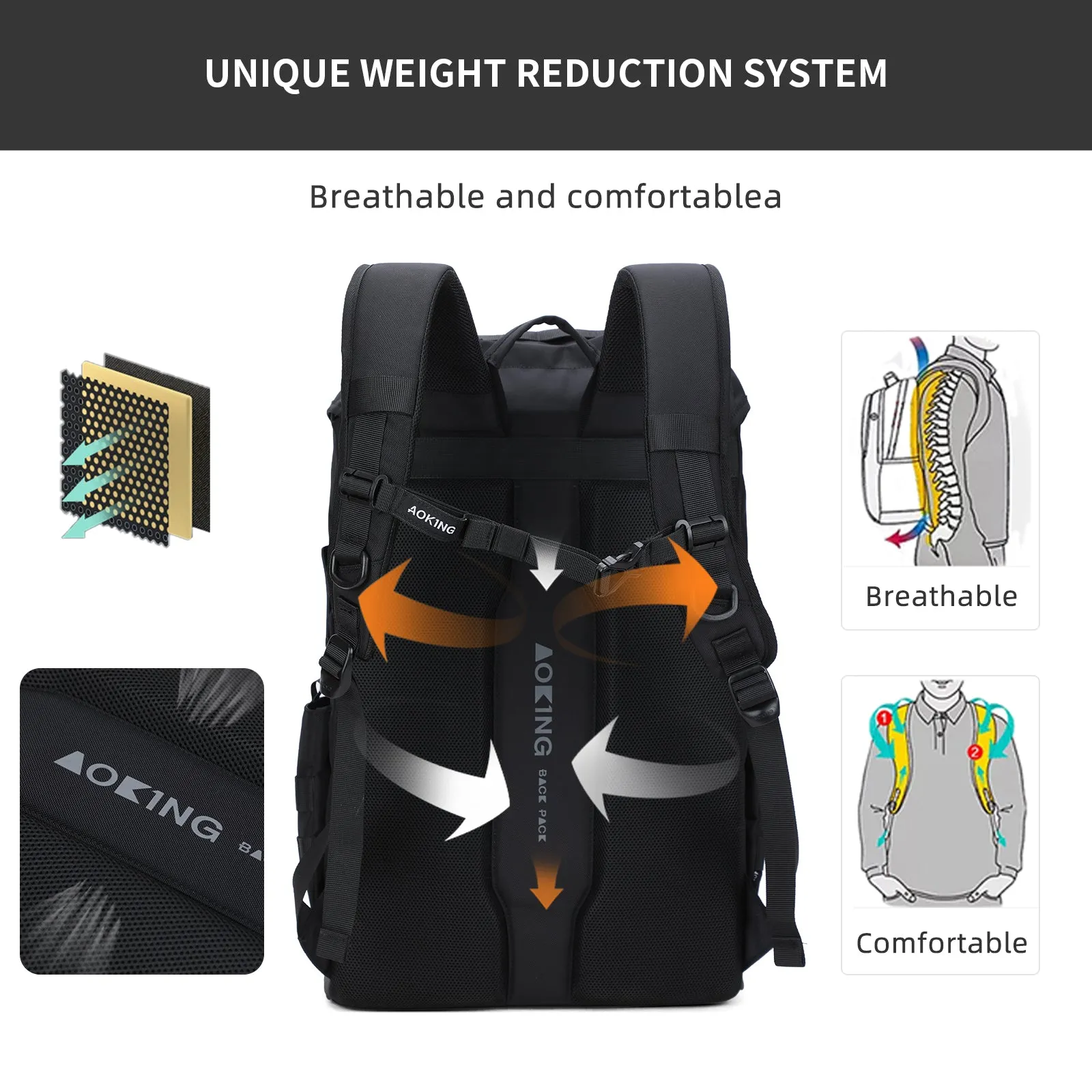 Aoking Large Capacity Fashion Casual Backpack XN3352
