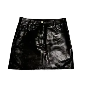 Aritzia Wilfred black vegan mini skirt - size 4 (small)