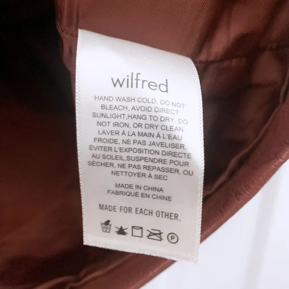 Aritzia Wilfred Tempest Faux Vegan Patent Leather Mini Skirt