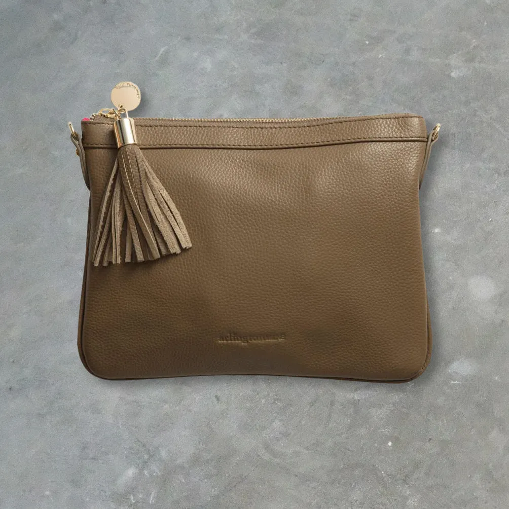 Arlington Milne Coco Clutch, Khaki