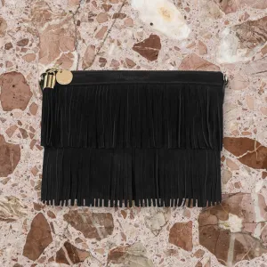 Arlington Milne Coco Clutch Special Edition, Black Fringe