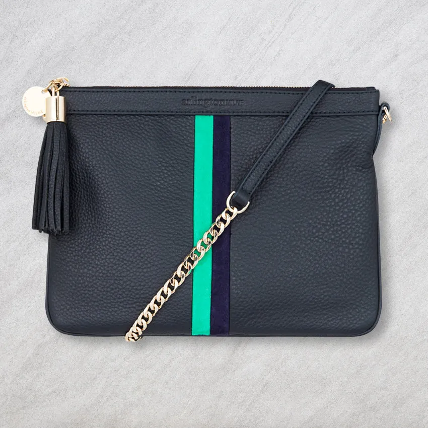 Arlington Milne Coco Clutch Special Edition, Navy Stripe