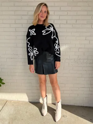 [ASTR The Label] Mikita Faux Leather Pleated Skirt