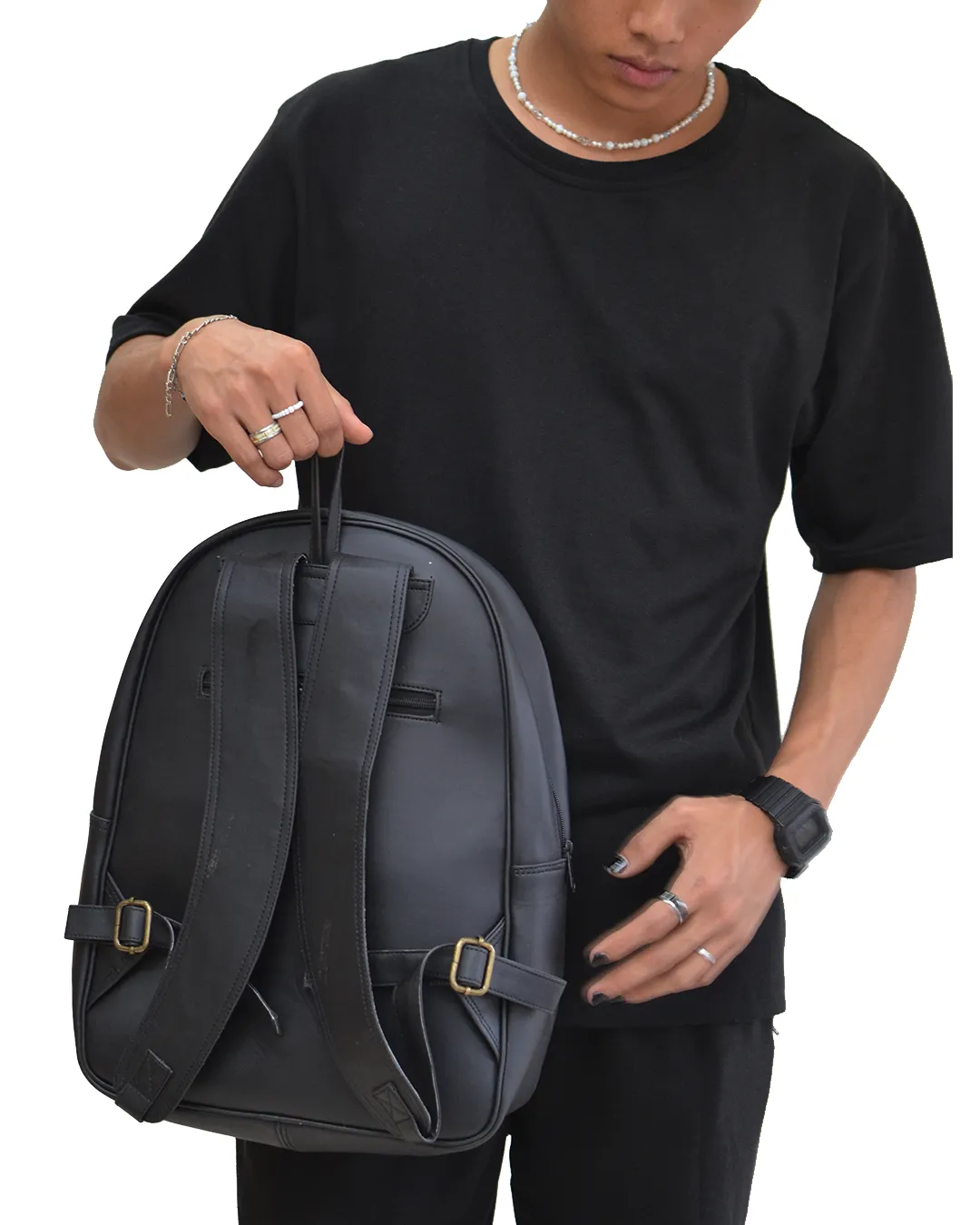 Astro Yeti Faux Leather D Backpack