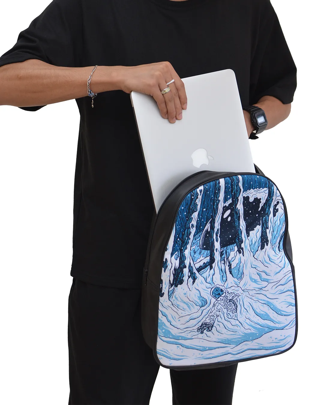 Astro Yeti Faux Leather D Backpack