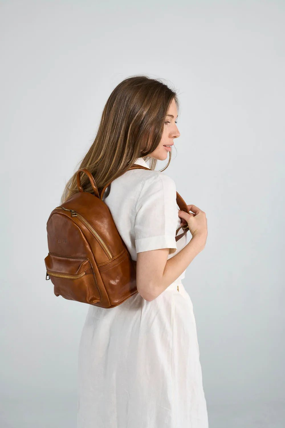 Atelier Small Backpack Cognac