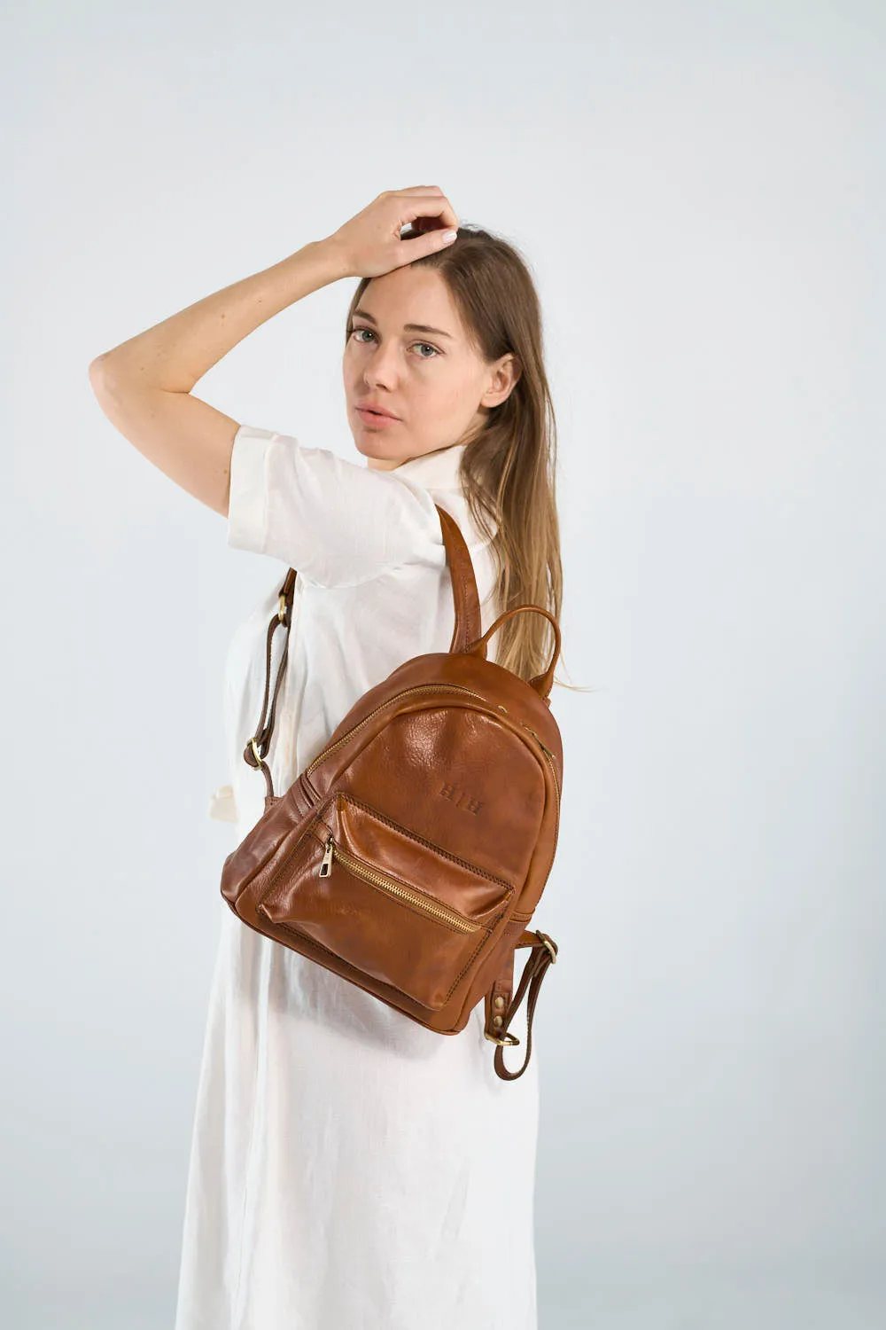 Atelier Small Backpack Cognac