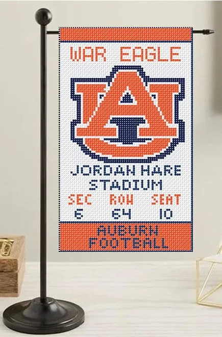 Auburn Ticket Mini Flag Canvas