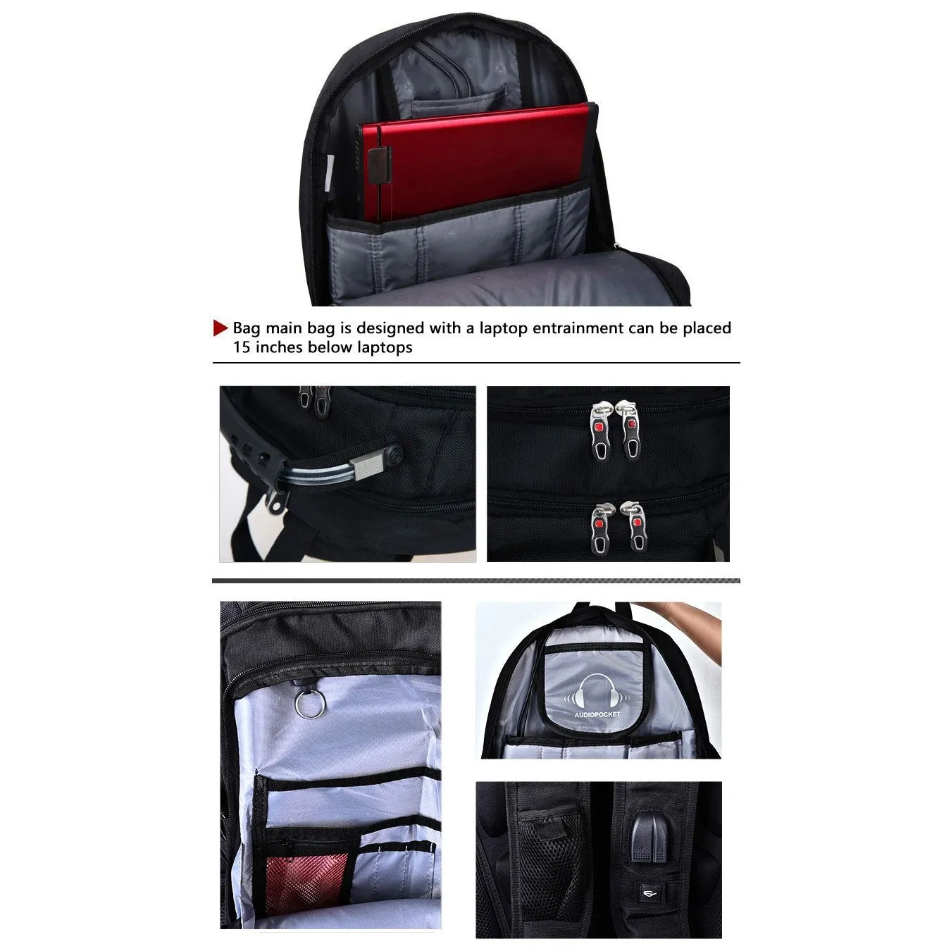 Backpack USB Charging & Anti-Theft<br> Canvas